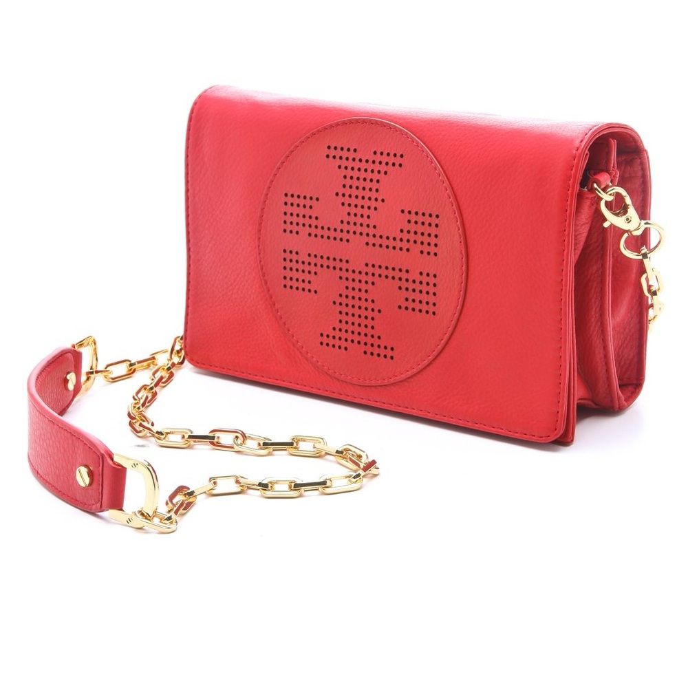Tory Burch Red Leather Crossbody Bag